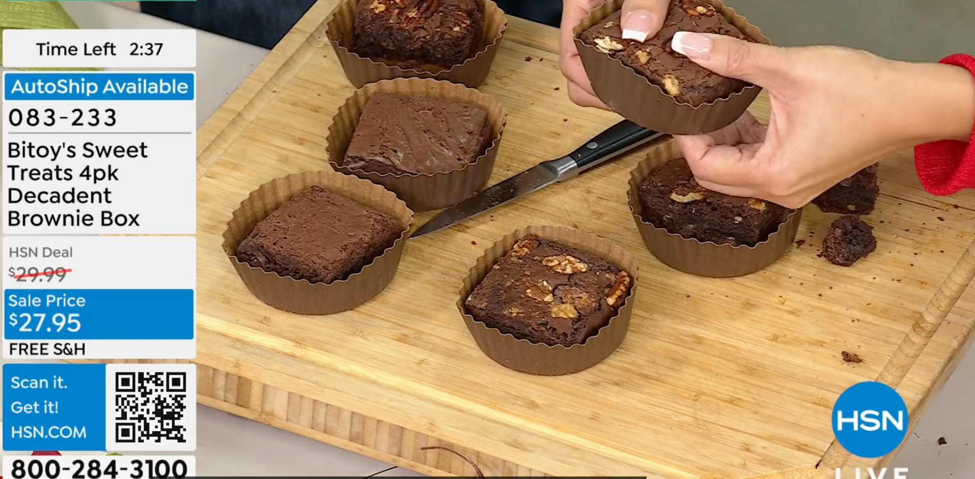 Bitoy's Decadent Brownie Box featured live on HSN